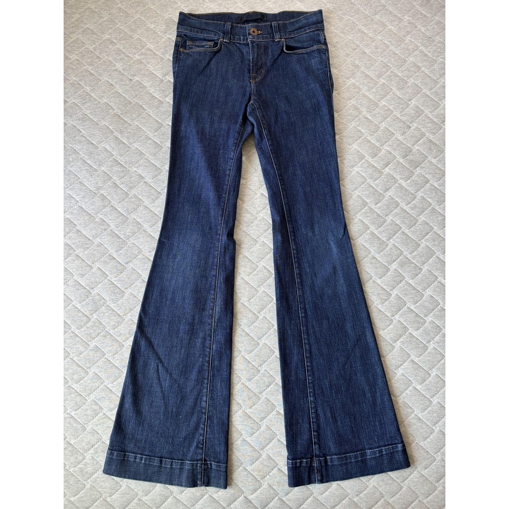 J Brand Lovestory Jeans Womens 26 Blue Low Rise Flare Stretch‎ Denim USA